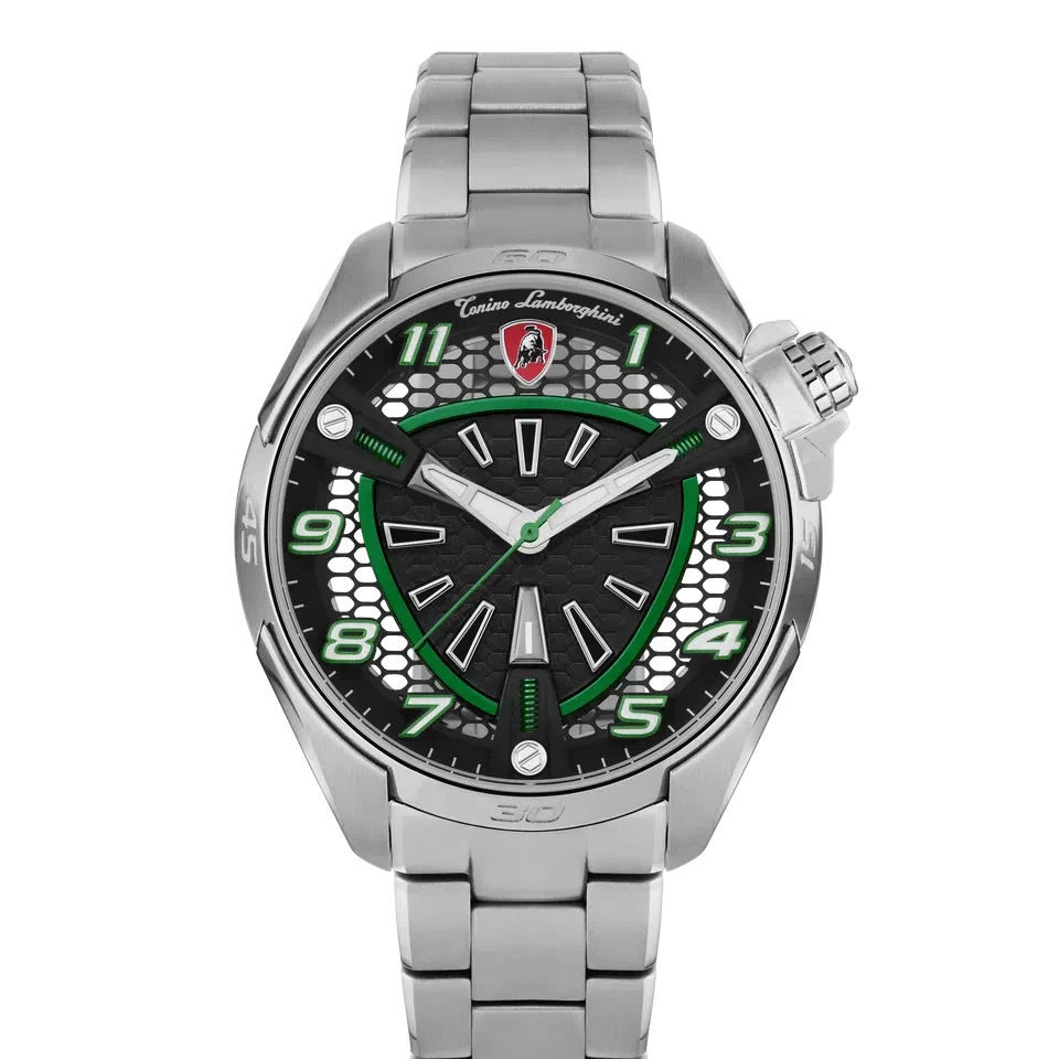 TONINO LAMBORGHINI Shock ABS Watch Silver / Green