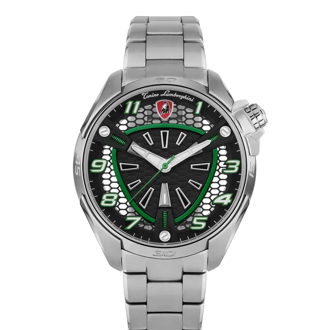 TONINO LAMBORGHINI Shock ABS Watch Silver / Green