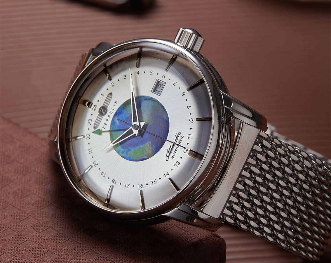 ZEPPELIN Atlantic Automatic GMT Date Watch Milanese Bracelet 8468M1 image 1