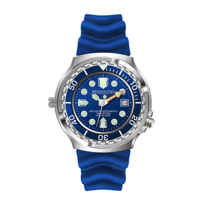 RIEDENSCHILD PRECISION INSRUMENTS GERMANY Divers Taucheruhr 1000m Helium Valve Watch Silver/Blue image 4
