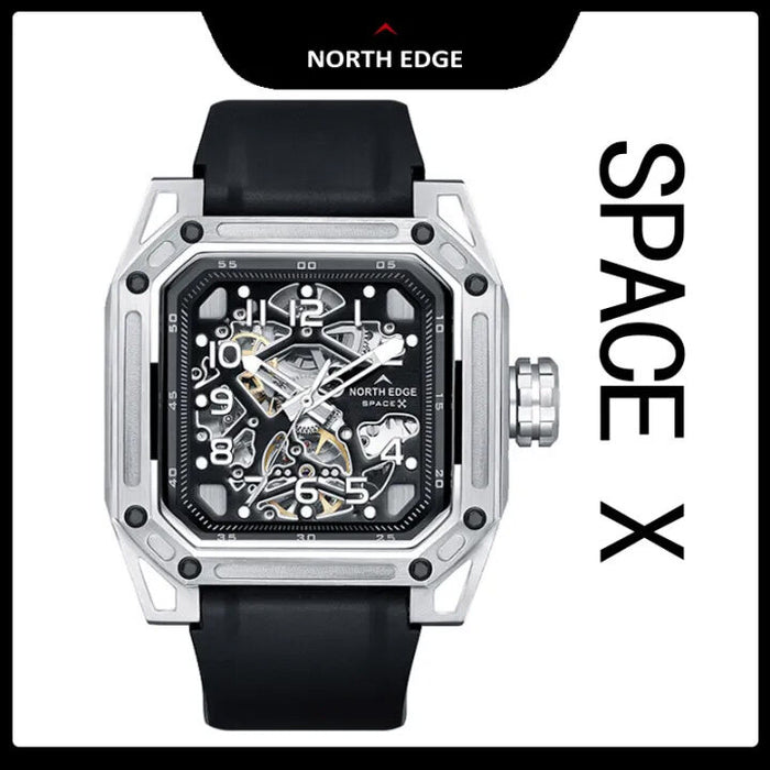 NORTH EDGE Space-X Automatic Watch Silver / Black