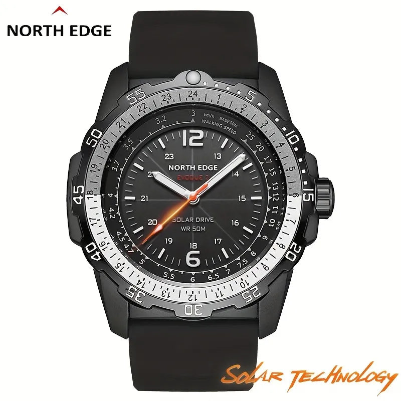 NORTH EDGE Tactical Evoque 2 Solar Drive Watch Black