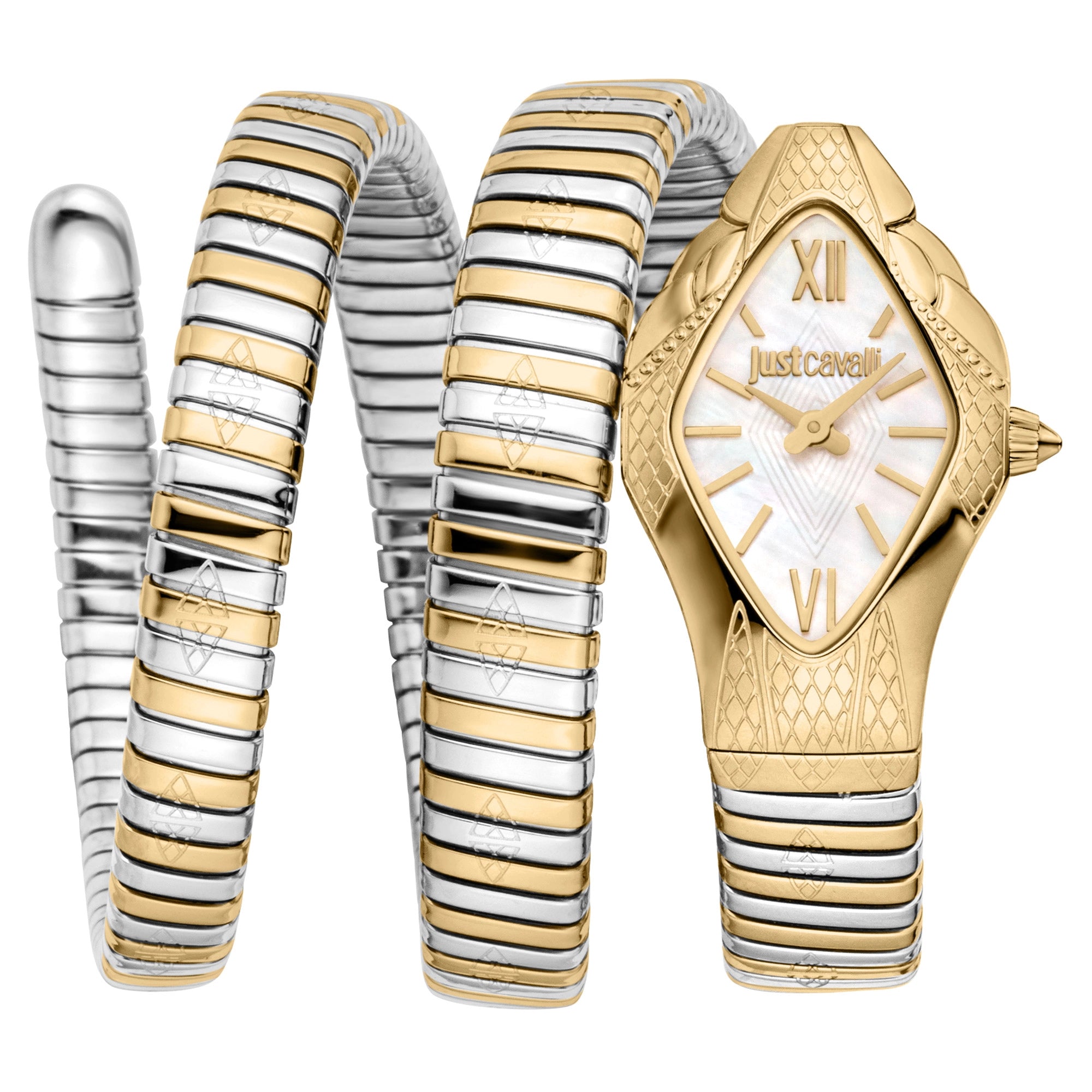 Just Cavalli Signature Snake Cristallo Two Tones YG Silver MOP image 0