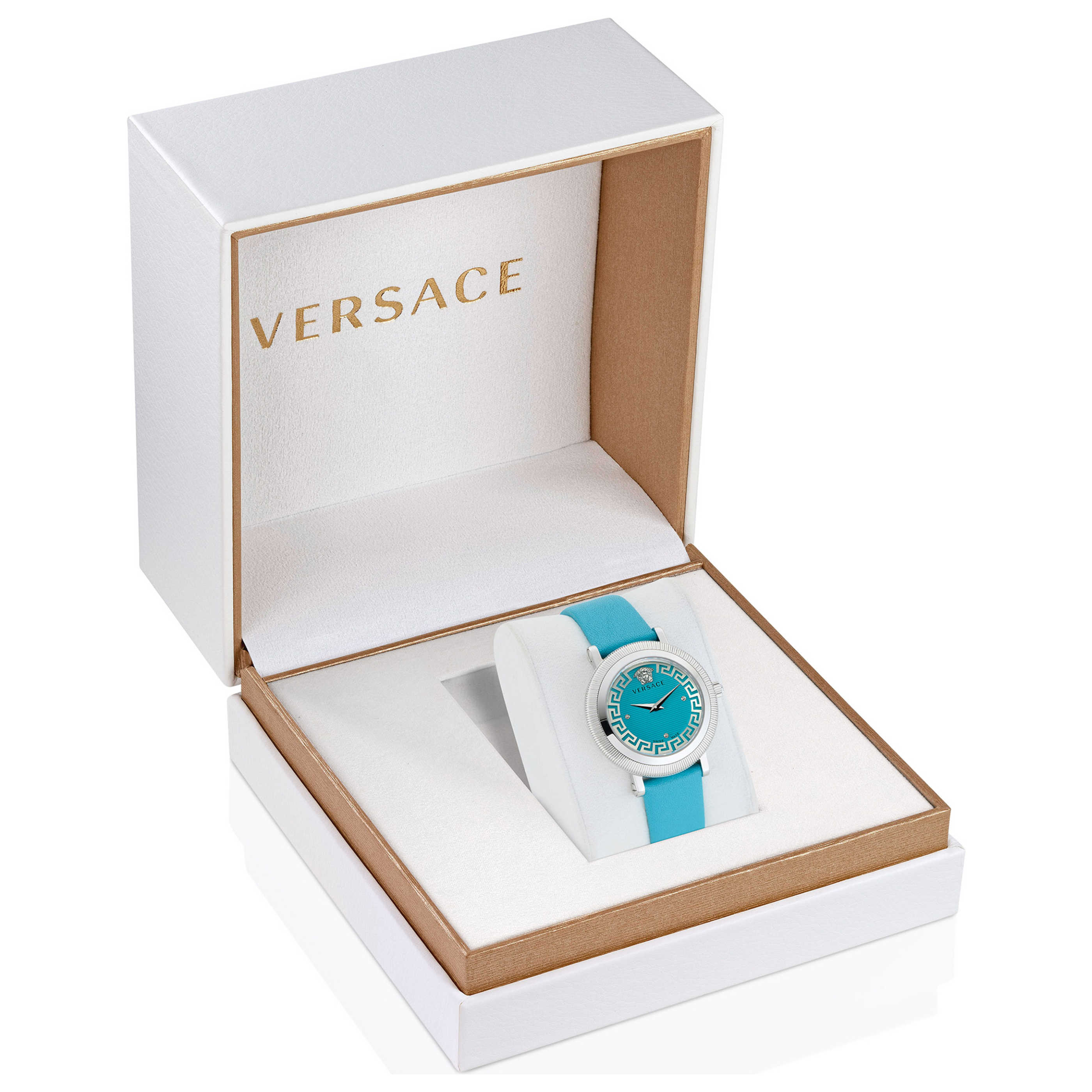 Versace Women's Greca Flourish 35mm Blue Quartz Watch image 5