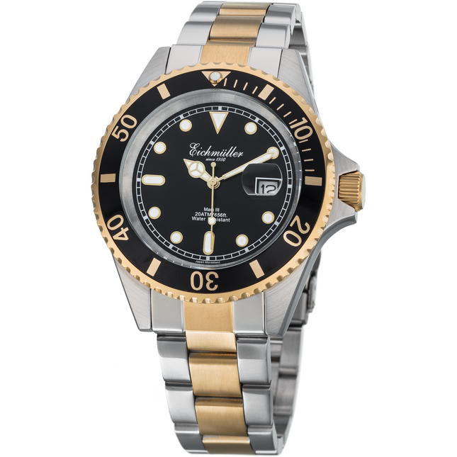 EICHMULLER since 1950 Mark III Diver 20ATM Two Tone/Black Watch image 0