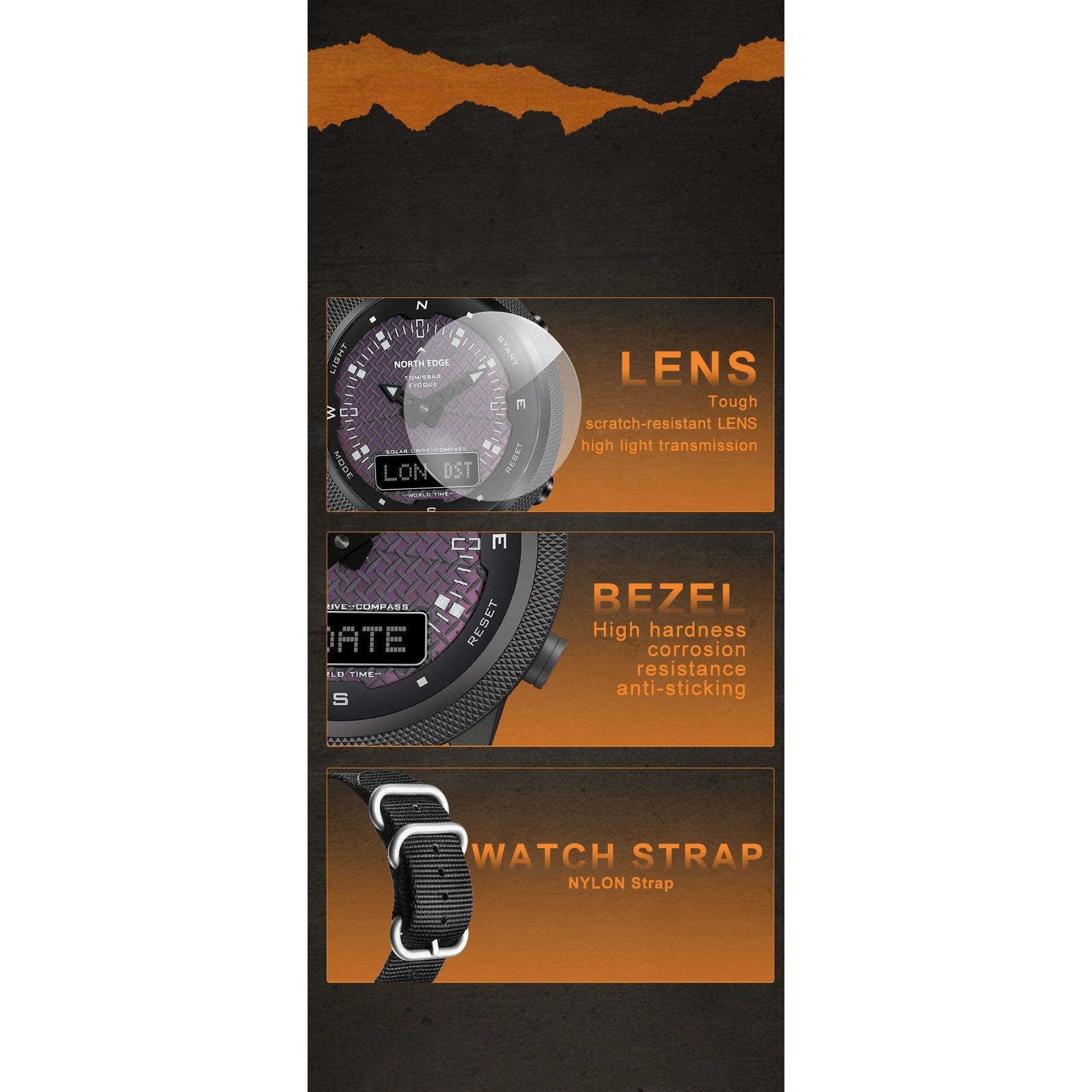 NORTH EDGE Tactical Evoque Solar Powered Watch image 11
