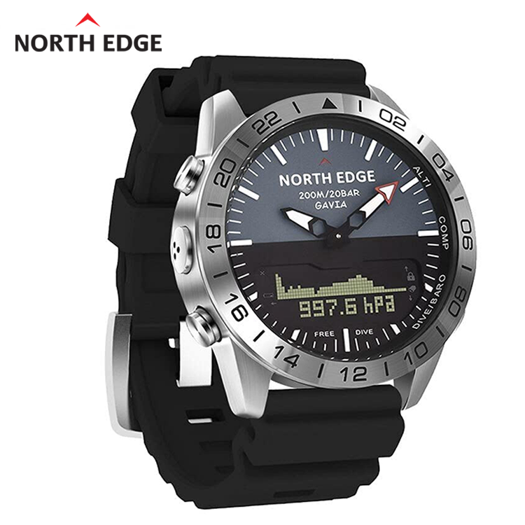 NORTH EDGE Tactical Gavia Watch Silicone Black image 0