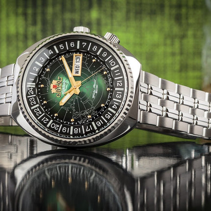 ORIENT Men's Revival World Map Automatic Watch RA-AA0E02E image 1
