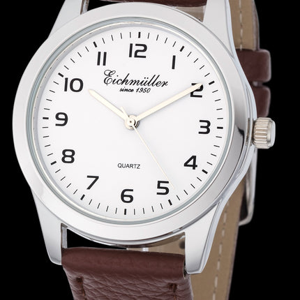 **EICHMULLER** since 1950 Germany Men's Classic 39mm Easy Read Watch Brown