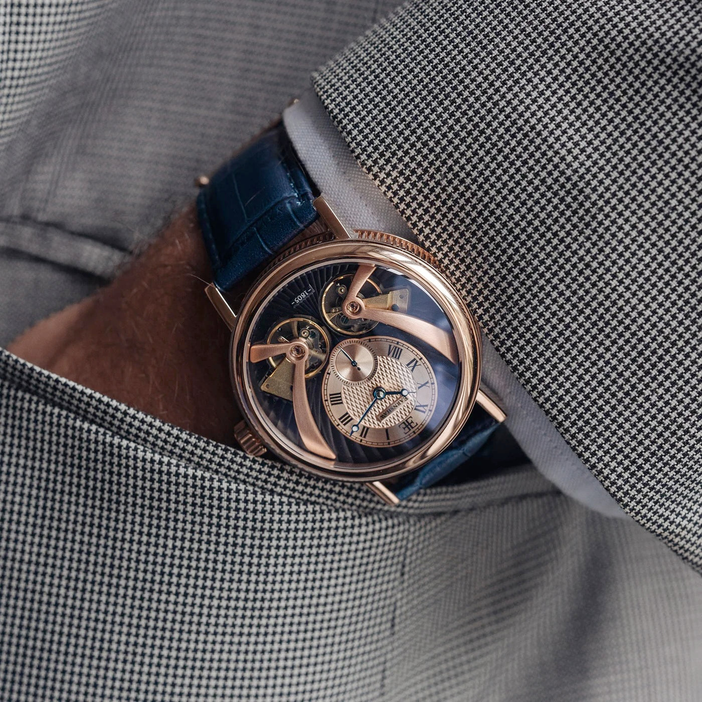 THOMAS EARNSHAW BEAUFORT ANATOLIA DOUBLE BARREL AUTOMATIC Regency Blue