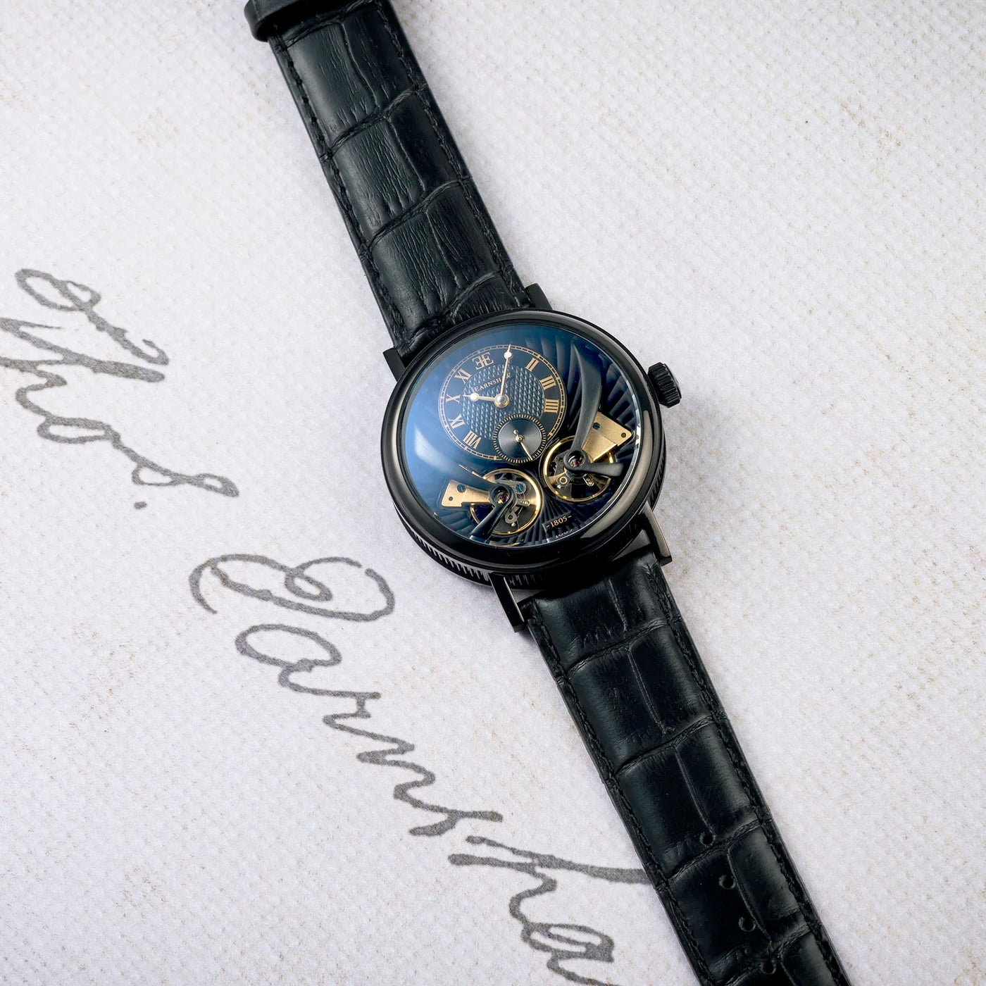 THOMAS EARNSHAW BEAUFORT ANATOLIA DOUBLE BARREL AUTOMATIC ENIGMA BLACK