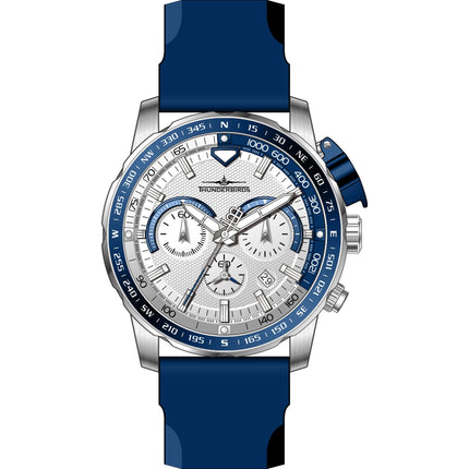THUNDERBIRDS Aircraft Ejector Tachy Chronograph Silicone Strap Watch Blue image 1