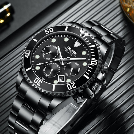 TEVISE Perpetual Automatic Ionic Black Watch image 1