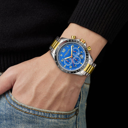 Tachymeter Chrono Two Tone Blue image 3