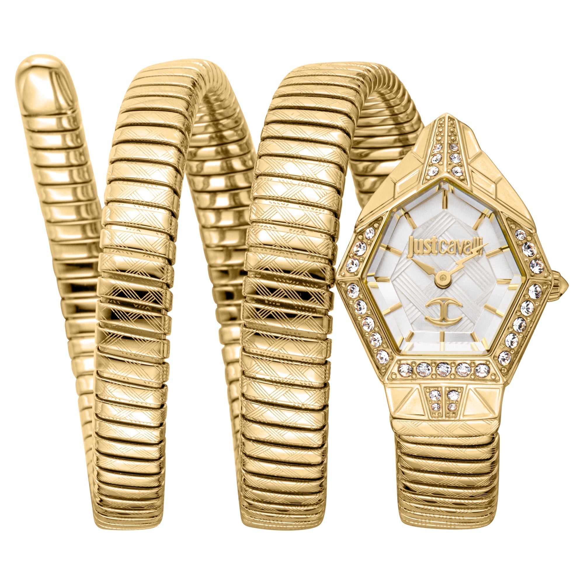 Just Cavalli Signature Snake Mesmerizing Yellow Gold Silver image 0