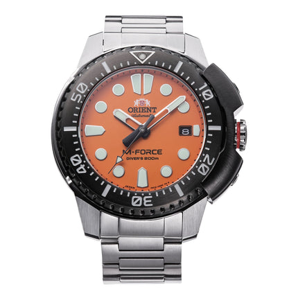 ORIENT Men's M-FORCE Automatic Divers Watch Orange RA-AC0L08Y00B image 0