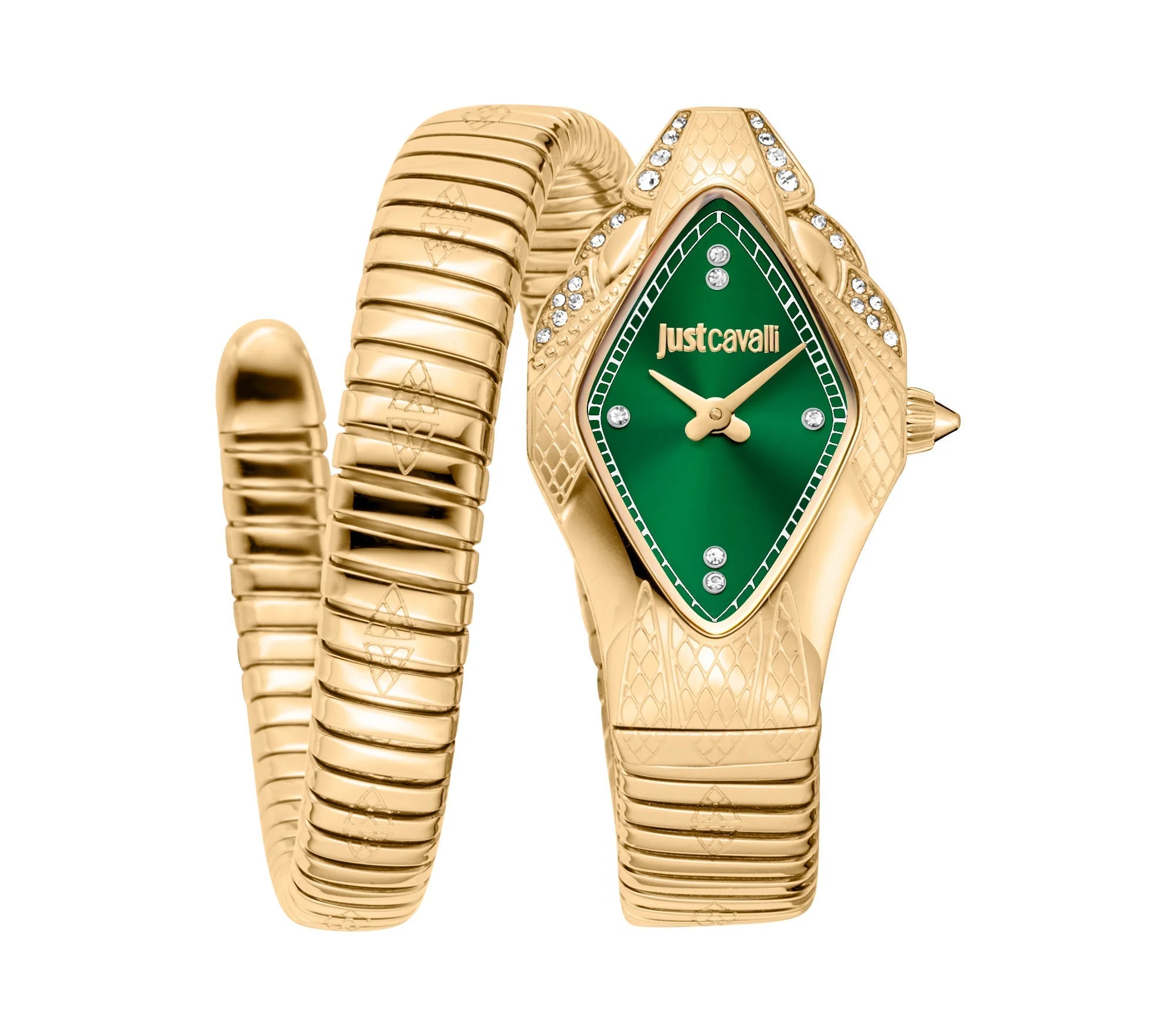 Just Cavalli Signature Snake Ferocious Yellow Gold Green image 0