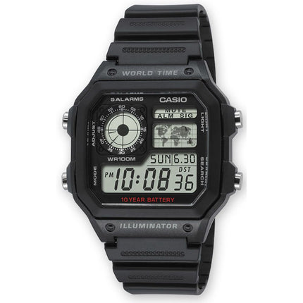 CASIO Men's Illuminator World Time Watch AE-1200WH-1AVEF image 0