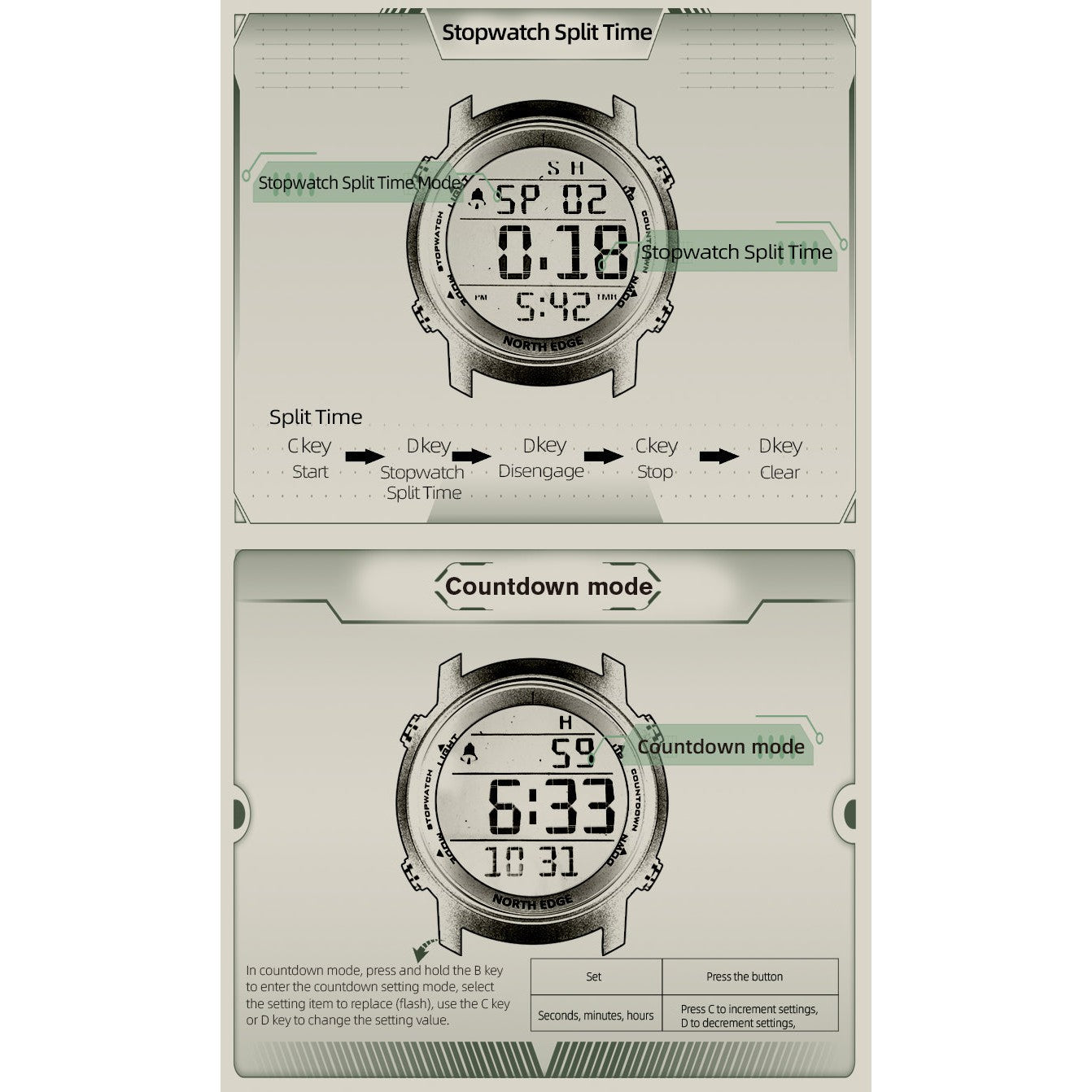 NORTH EDGE Tactical Laker II Watch image 14
