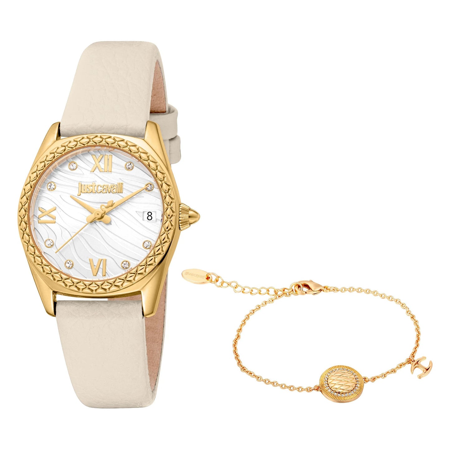 Just Cavalli SET Indomitable Animalier Leather Beige YG image 0