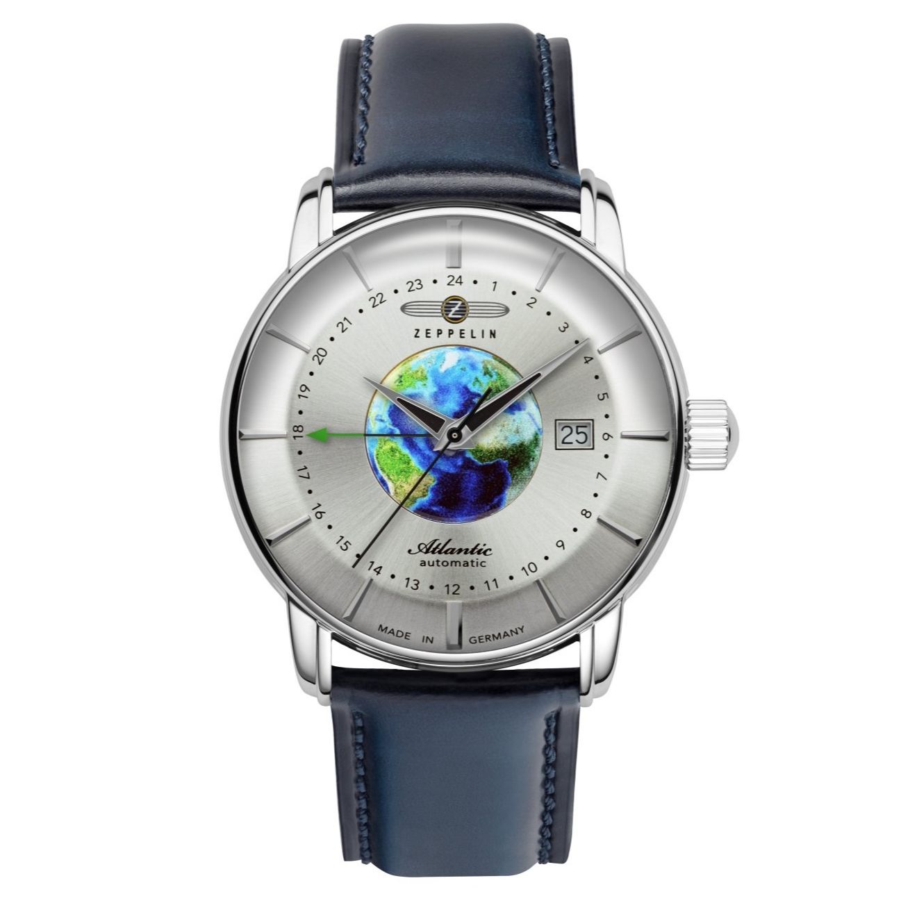 ZEPPELIN Atlantic Automatic GMT Date Watch Navy Blue 84681 image 0
