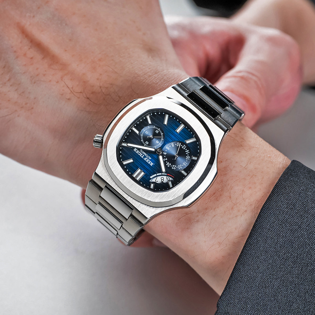 Reef Tiger Men's Peak 44mm Square Crystal Bezel Automatic Watch RGA2019 image 10