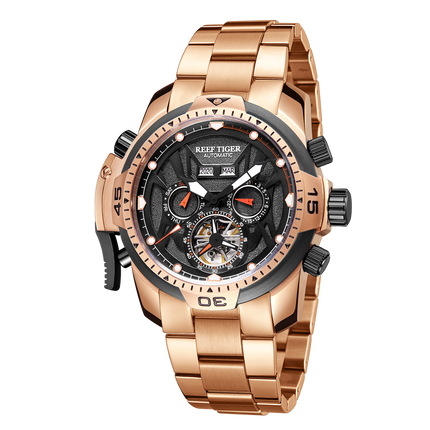 Reef Tiger Men's Aurora Transformers Skeleton Automatic Mechanical Watch image 10