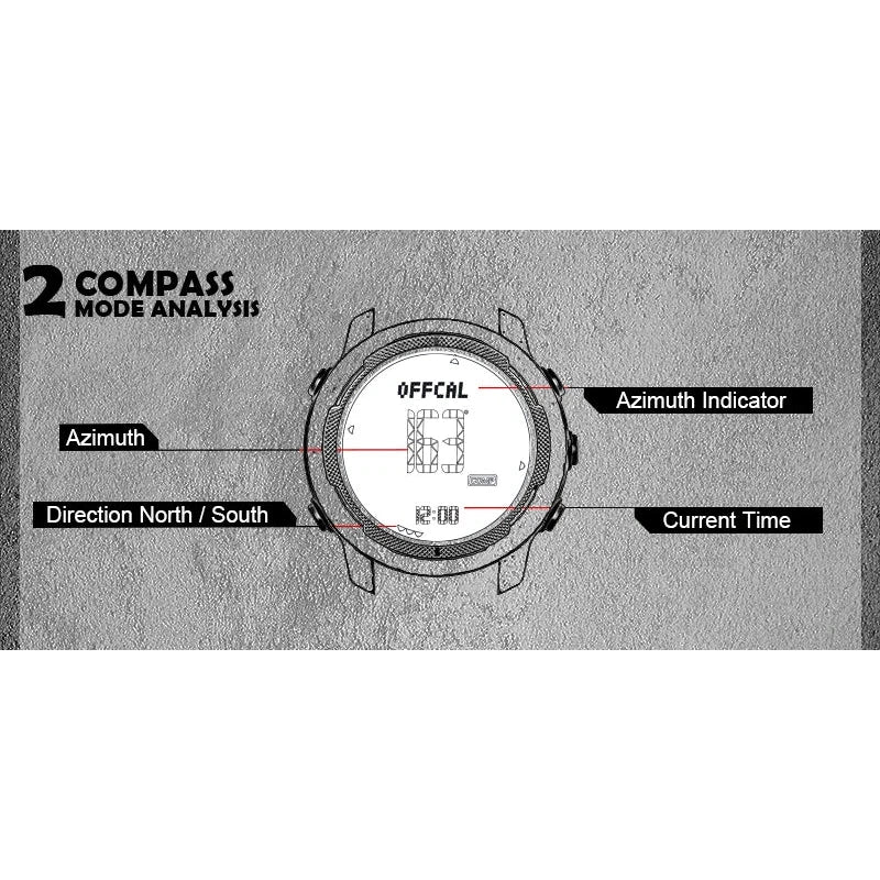 NORTH EDGE Tactical Vertico Carbon Fibre Watch Black image 7