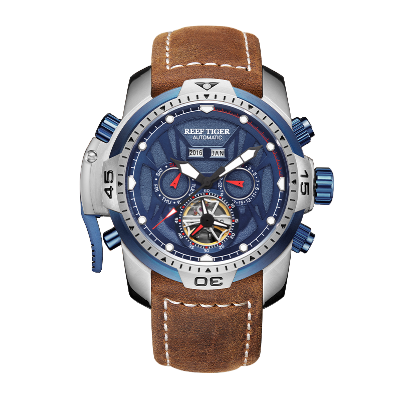 Reef Tiger Men's Aurora Transformers Skeleton Automatic Mechanical Watch image 0