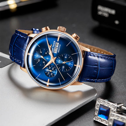 Reef Tiger Men's Seattle Chiefs Automatic Luxury Vintage Dress Chronograph Watch image 3