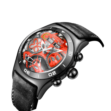 Reef Tiger Men's Aurora Air Bubbles Automatic Mechanical Skeleton Watch image 1