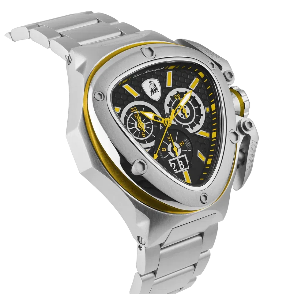 TONINO LAMBORGHINI Spyder X Steel Watch Silver / Yellow