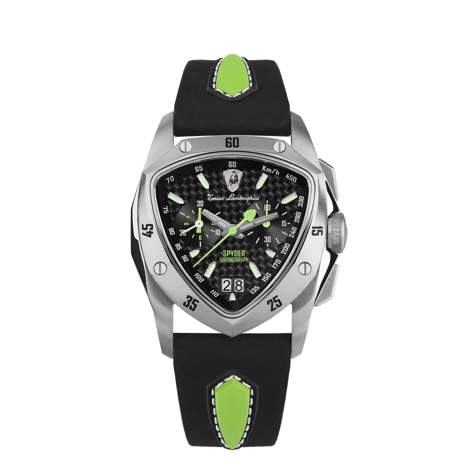 TONINO LAMBORGHINI New Spyder Chronograph Silver / Green