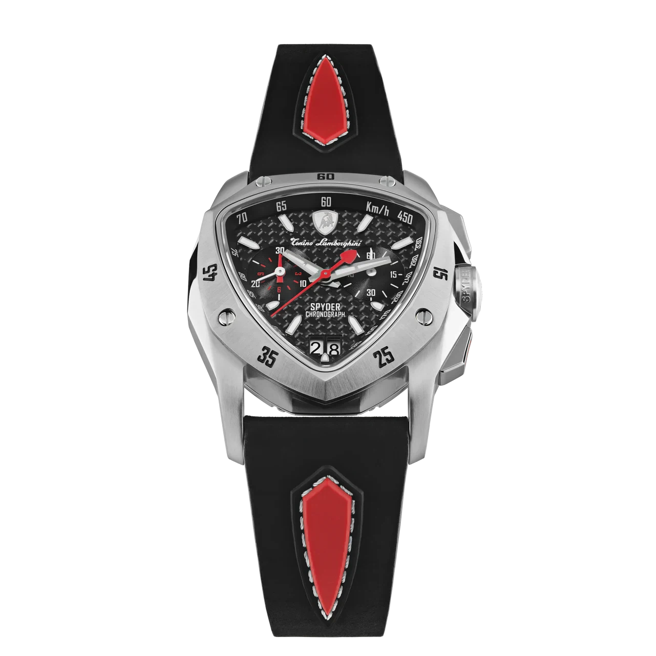 TONINO LAMBORGHINI New Spyder Chronograph Silver / Red