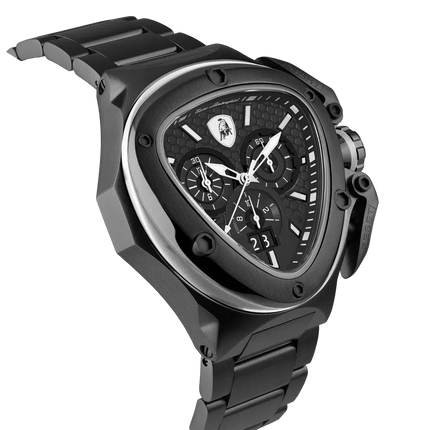 TONINO LAMBORGHINI Spyder X Steel Bracelet Watch Black / White