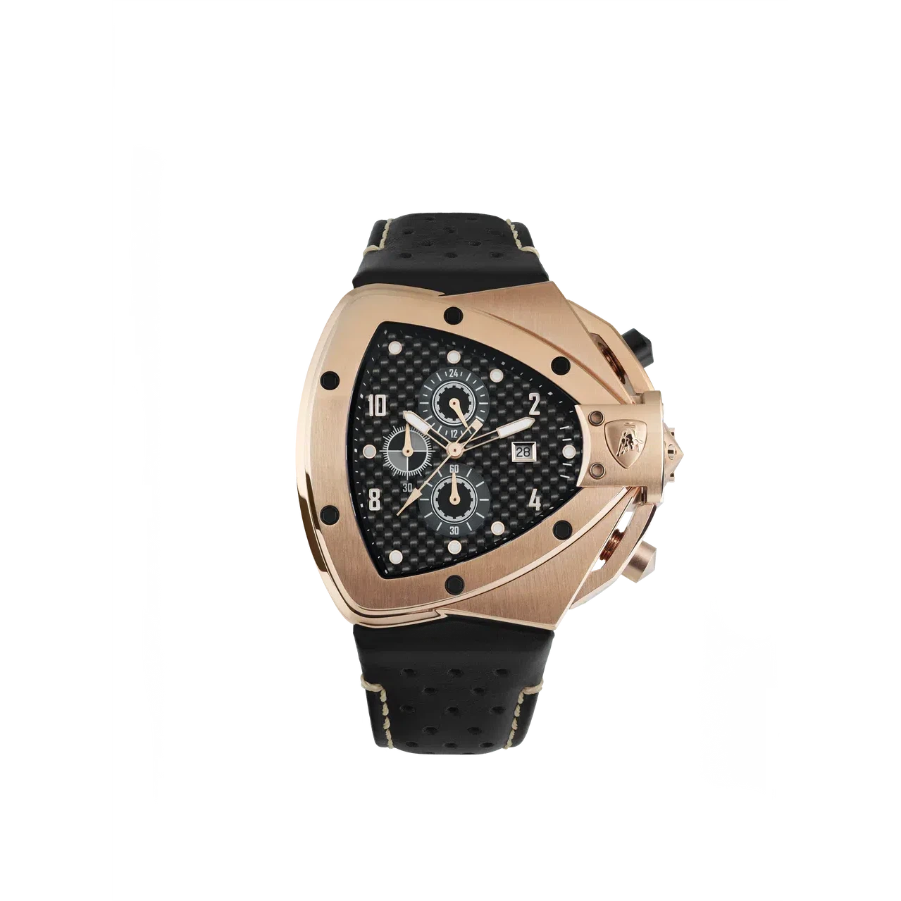 TONINO LAMBORGHINI Spyder H Leather Watch Rose Gold