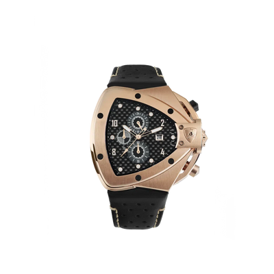 TONINO LAMBORGHINI Spyder H Leather Watch Rose Gold