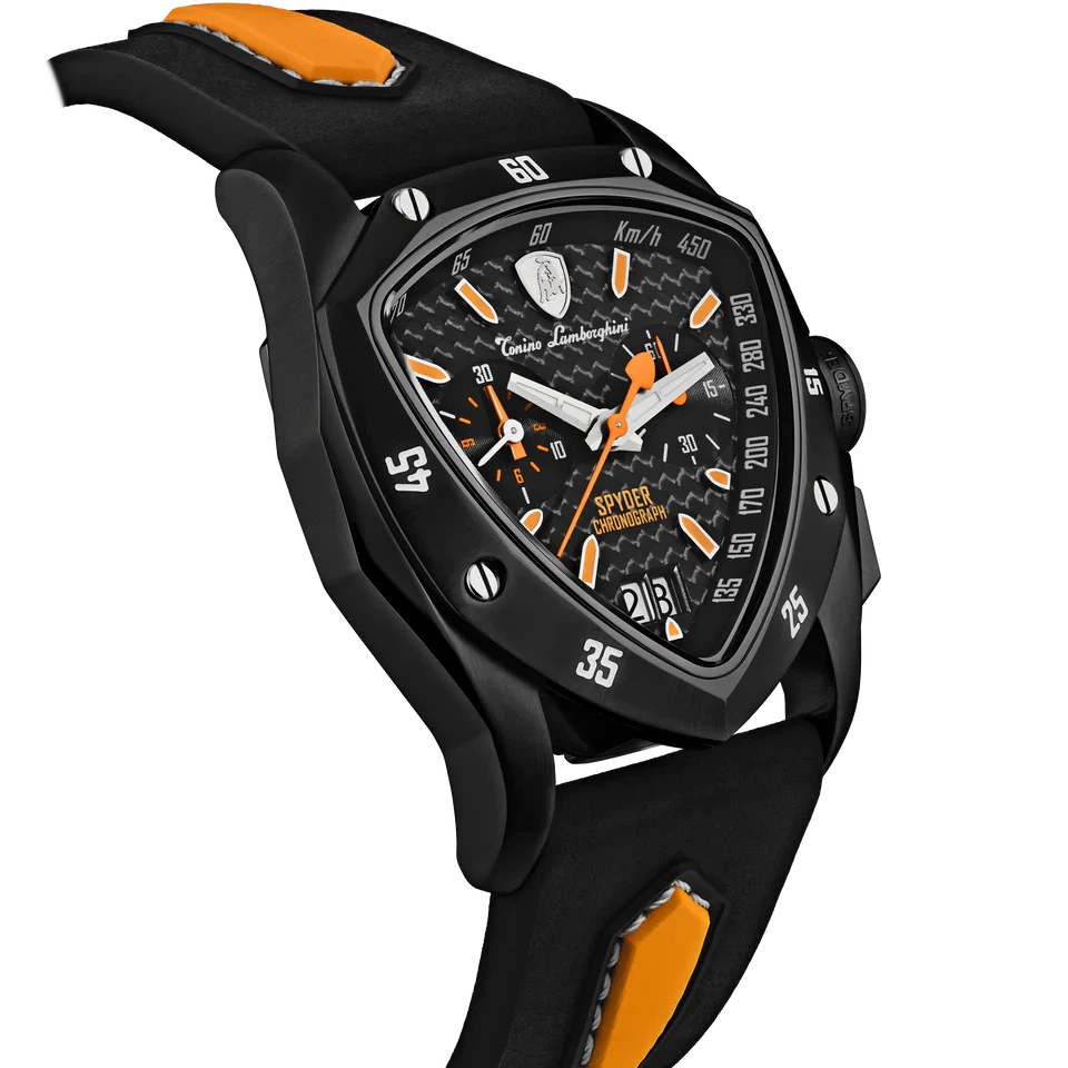 TONINO LAMBORGHINI New Spyder Chronograph Silver / Orange