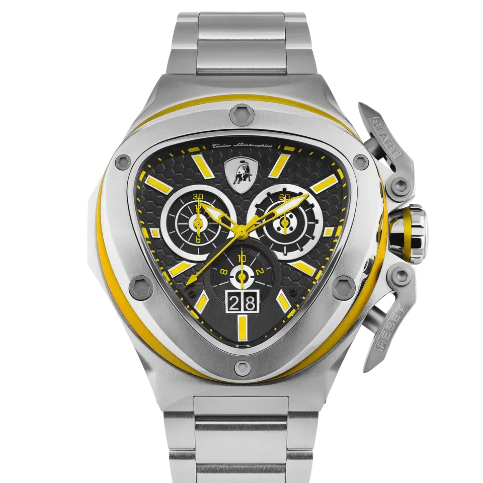 TONINO LAMBORGHINI Spyder X Steel Watch Silver / Yellow