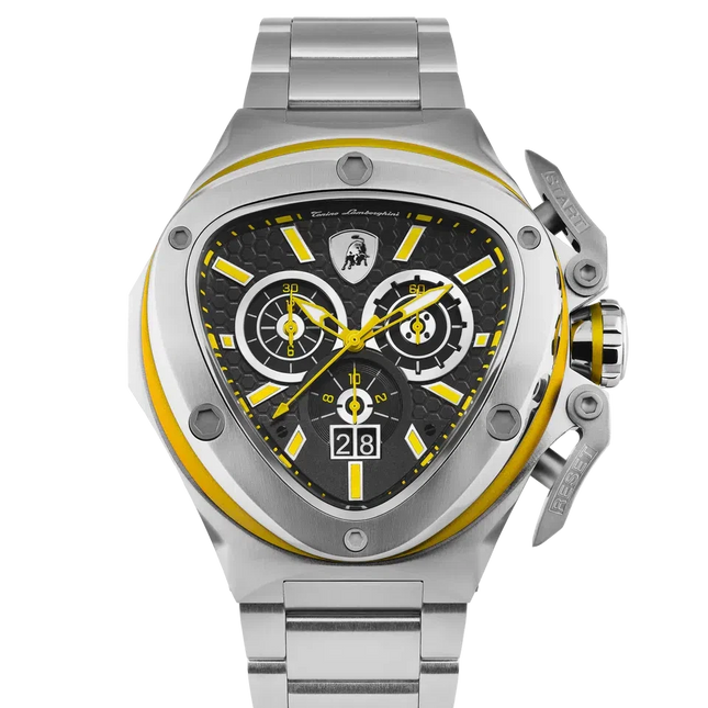 TONINO LAMBORGHINI Spyder X Steel Watch Silver / Yellow