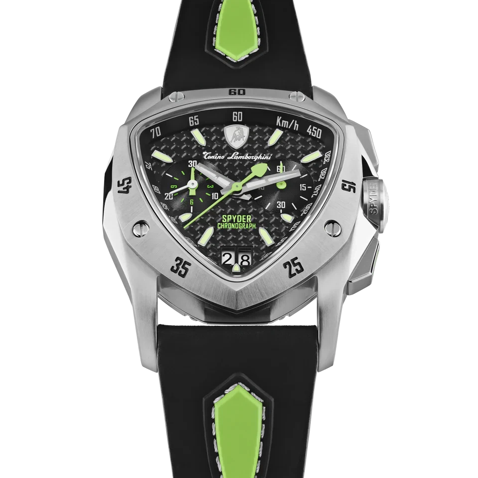 TONINO LAMBORGHINI New Spyder Chronograph Silver / Green