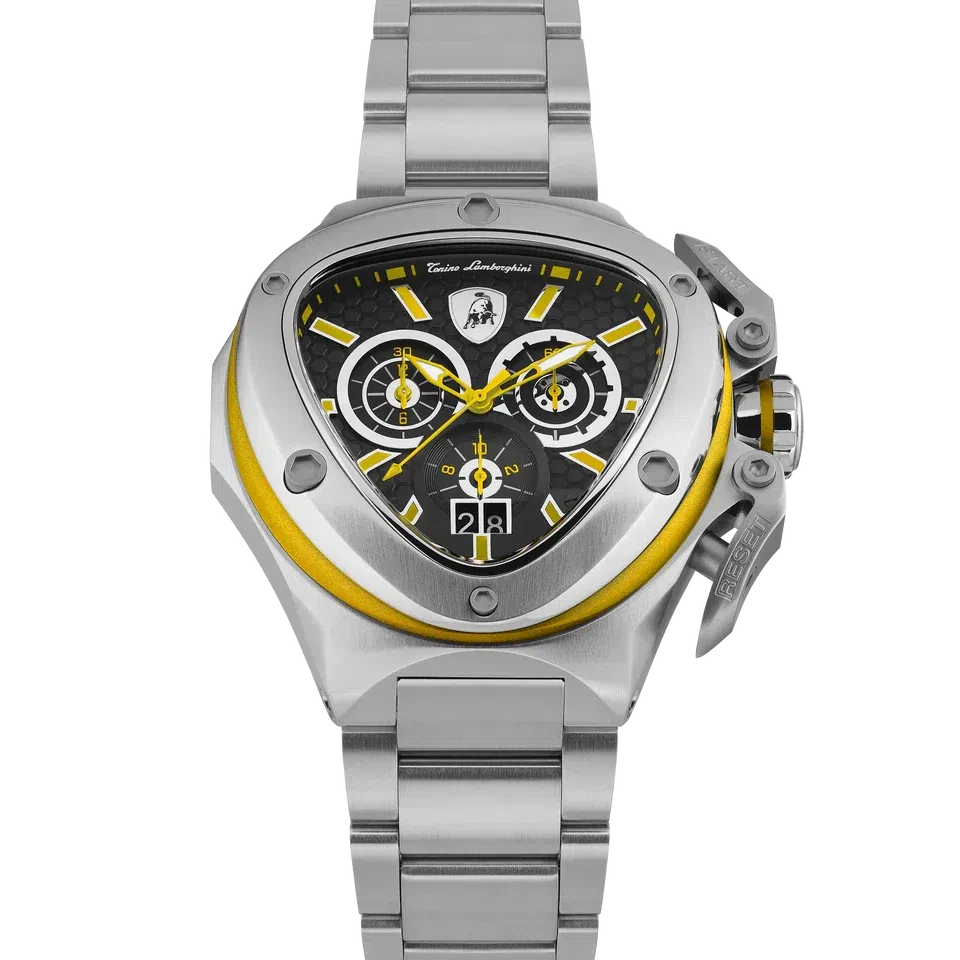 TONINO LAMBORGHINI Spyder X Steel Watch Silver / Yellow