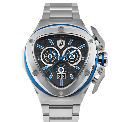 TONINO LAMBORGHINI Spyder X Steel Watch Silver / Blue