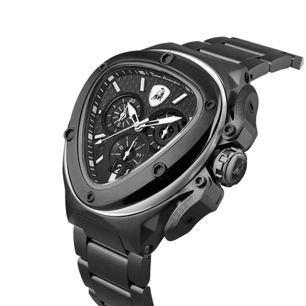 TONINO LAMBORGHINI Spyder X Steel Bracelet Watch Black / White