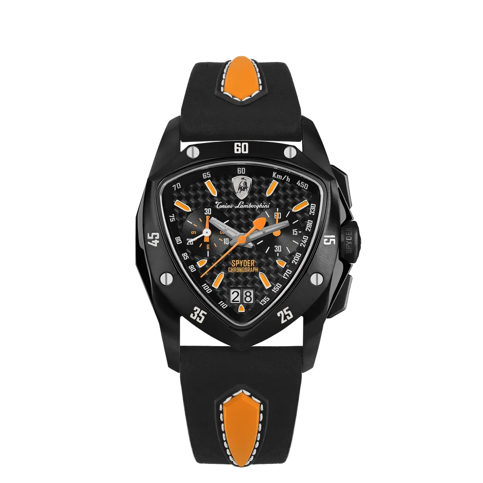 TONINO LAMBORGHINI New Spyder Chronograph Silver / Orange