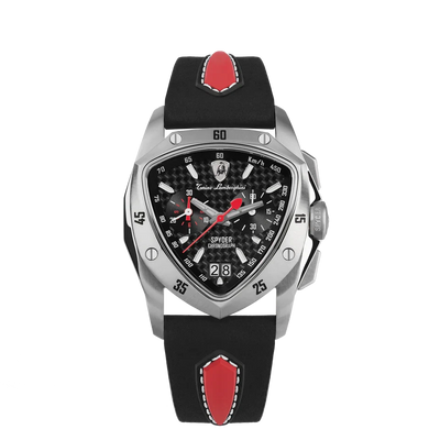 TONINO LAMBORGHINI New Spyder Chronograph Silver / Red