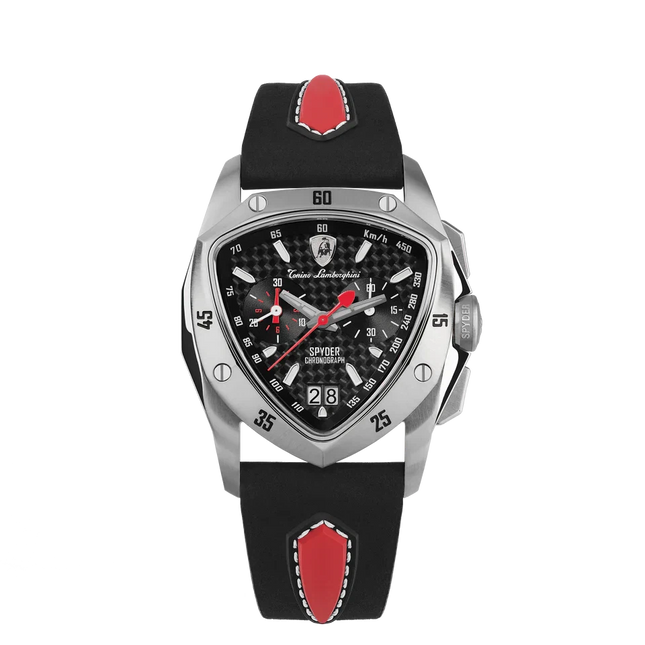 TONINO LAMBORGHINI New Spyder Chronograph Silver / Red