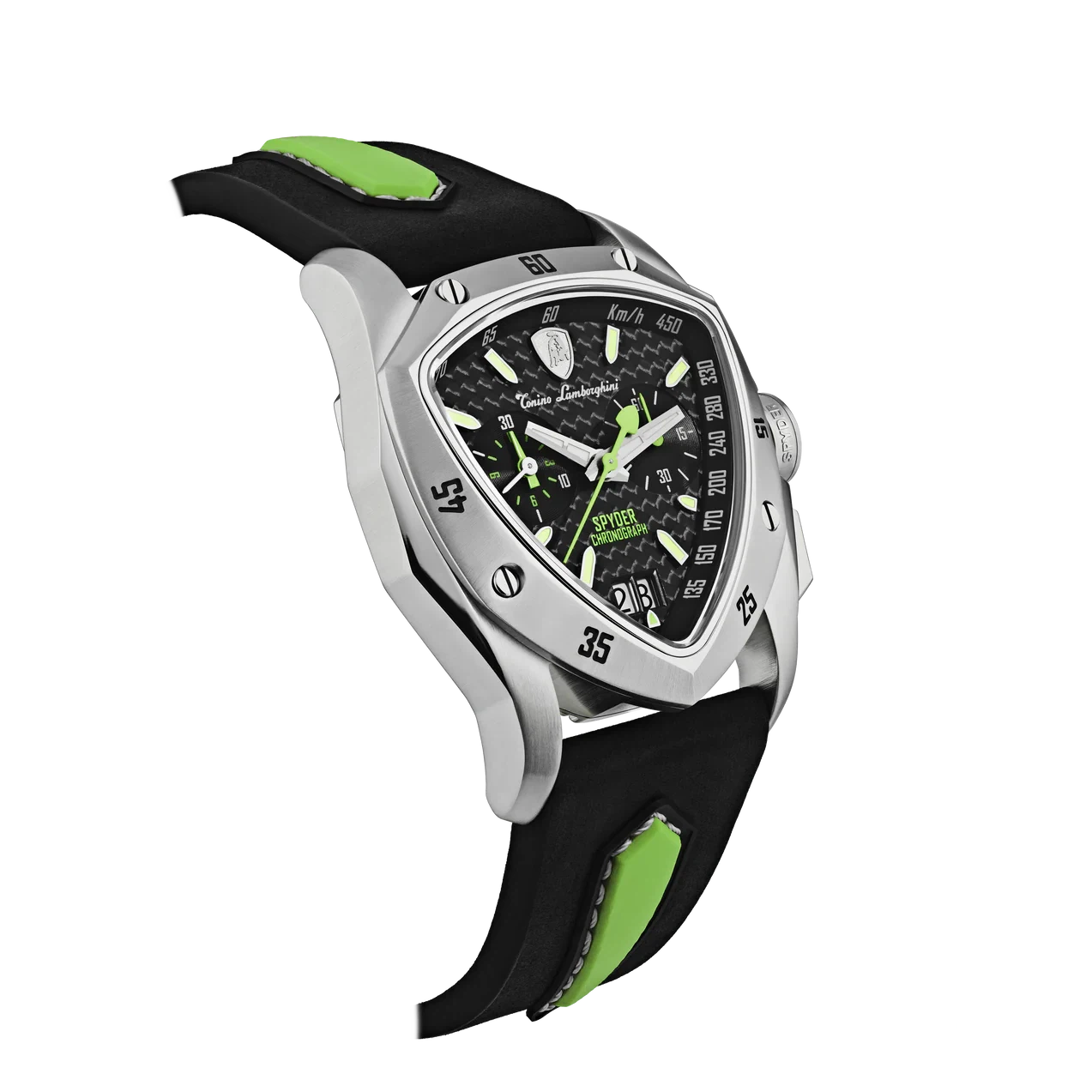 TONINO LAMBORGHINI New Spyder Chronograph Silver / Green