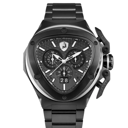 TONINO LAMBORGHINI Spyder X Steel Bracelet Watch Black / White