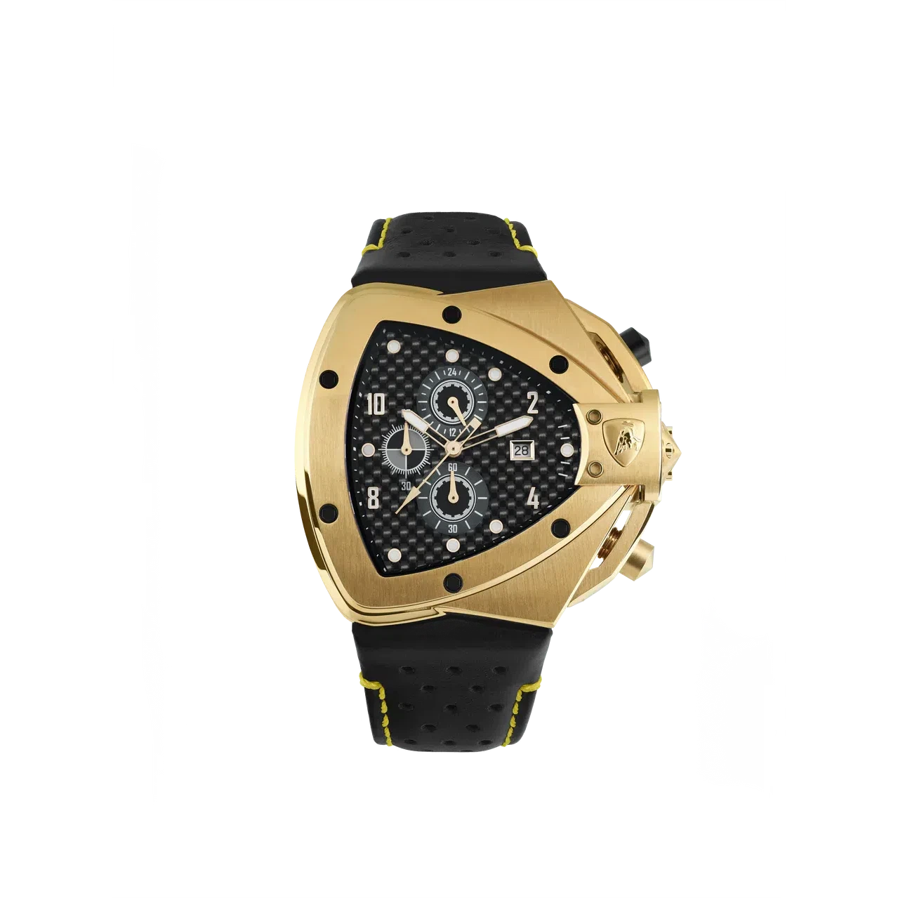 TONINO LAMBORGHINI Spyder H Leather Watch Yellow Gold